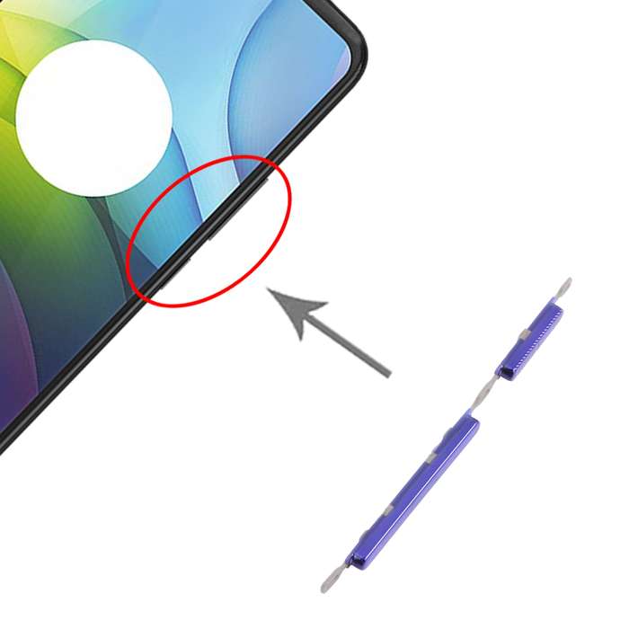Power Button and Volume Control Button for Motorola Moto G9 Power (Black)