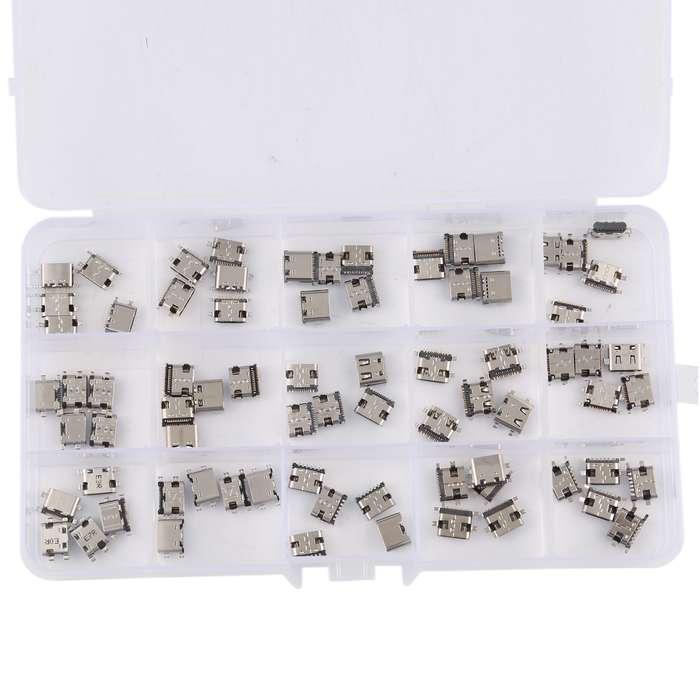 75 PCS/Set USB Type C Charging Port Connector 6Pin / 12Pin / 16Pin / 14Pin / 24Pin for Huawei / Sams