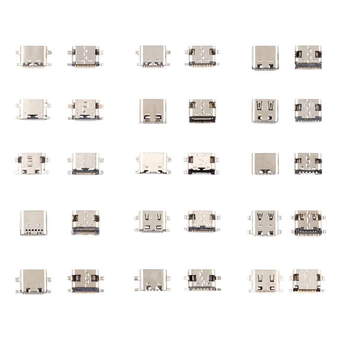 75 PCS/Set USB Type C Charging Port Connector 6Pin / 12Pin / 16Pin / 14Pin / 24Pin for Huawei / Sams