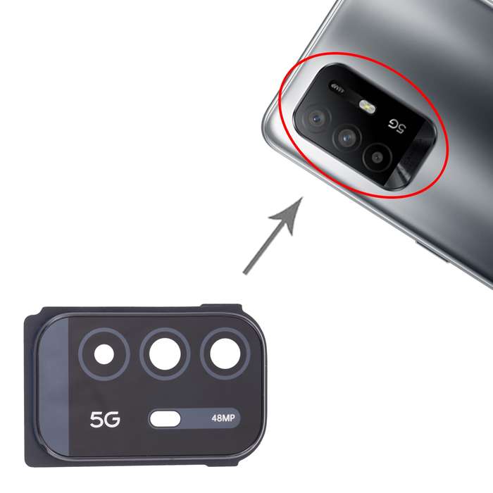 For OPPO A95 PELM00 Camera Lens Cover (Black)
