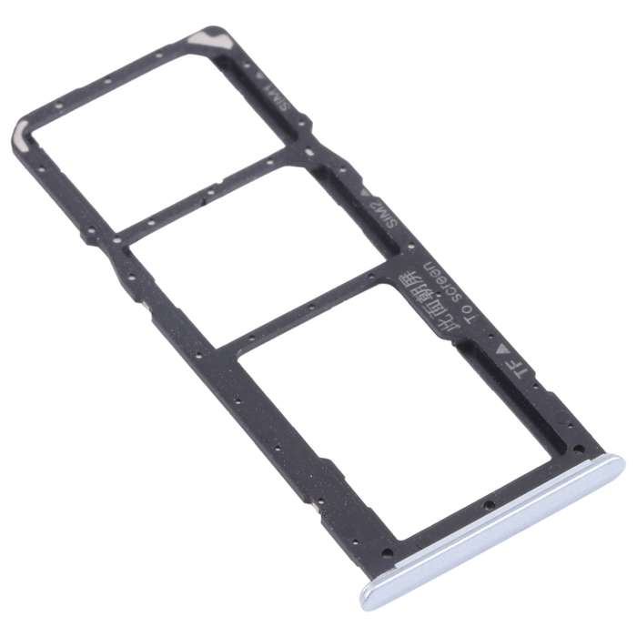 For OPPO Realme 7 (Global) SIM Card Tray + SIM Card Tray + Micro SD Card Tray (Silver)