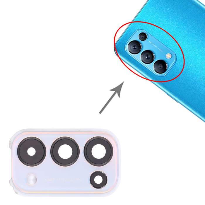 For OPPO Reno5 5G PEGM00, PEGT00, CPH2145 Camera Lens Cover (White)