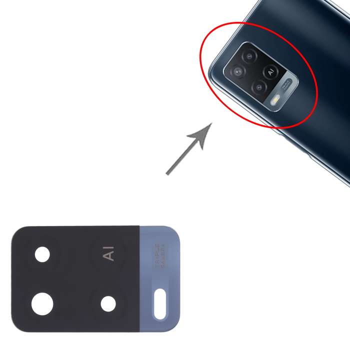 For OPPO A54 4G 10 PCS Back Camera Lens (Black)