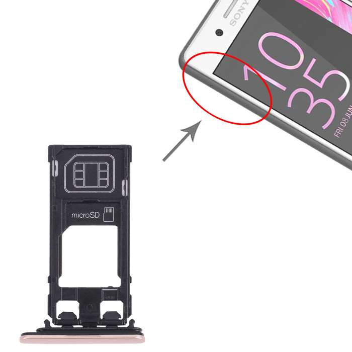 SIM Card Tray + Micro SD Card Tray for Sony Xperia X Performance (Silver)