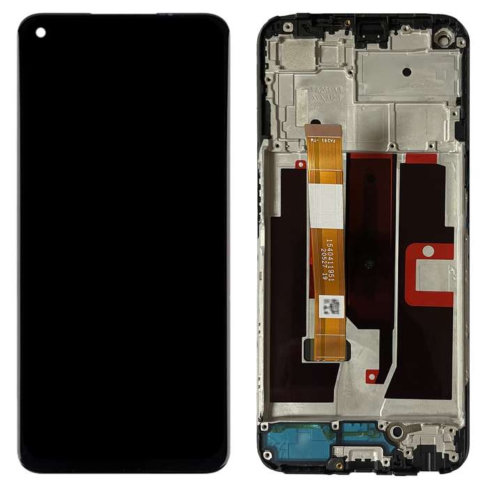 For OnePlus Nord N200 5G DE2118 Digitizer Full Assembly with Frame OEM LCD Screen (Black)