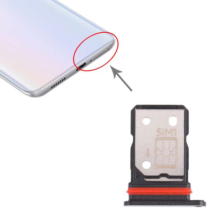 For vivo iQOO Z5 SIM Card Tray + SIM Card Tray (Black)