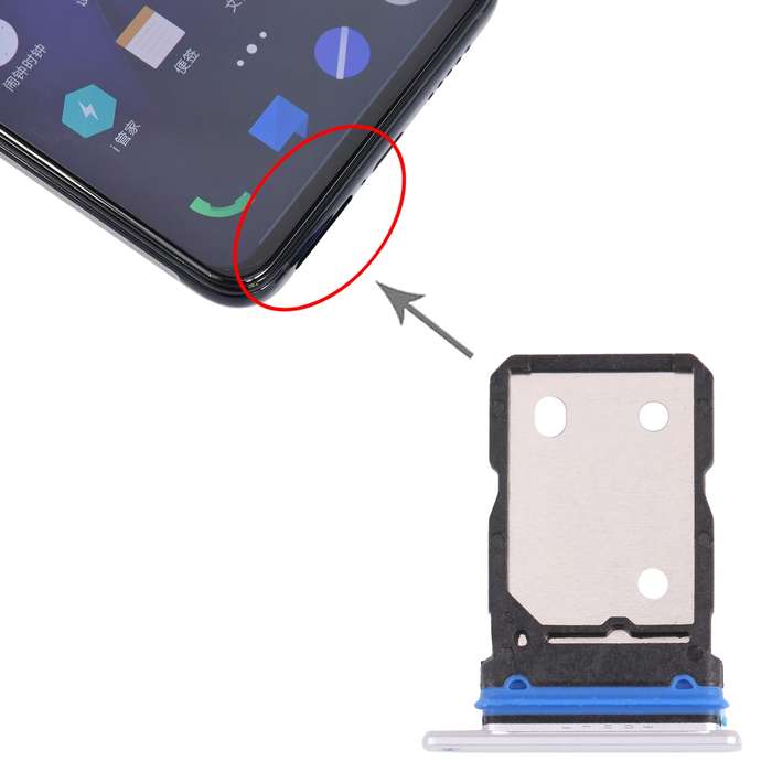 For vivo iQOO 8 Pro SIM Card Tray + SIM Card Tray (Black)