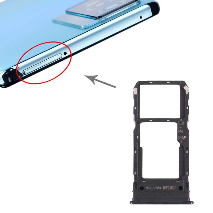 For vivo Y76s V2156A SIM Card Tray + SIM Card Tray / Micro SD Card Tray (Green)