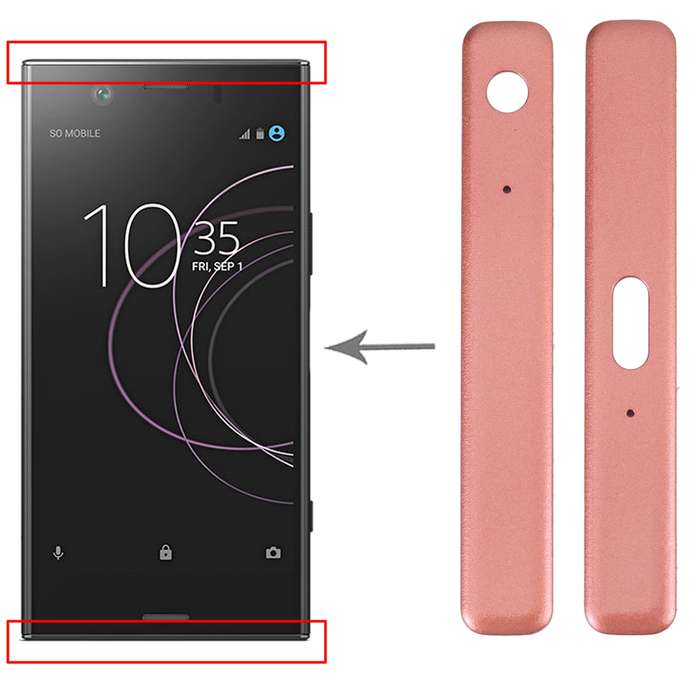 1 Pair Side Part Sidebar For Sony Xperia XZ1 Compact (Orange)