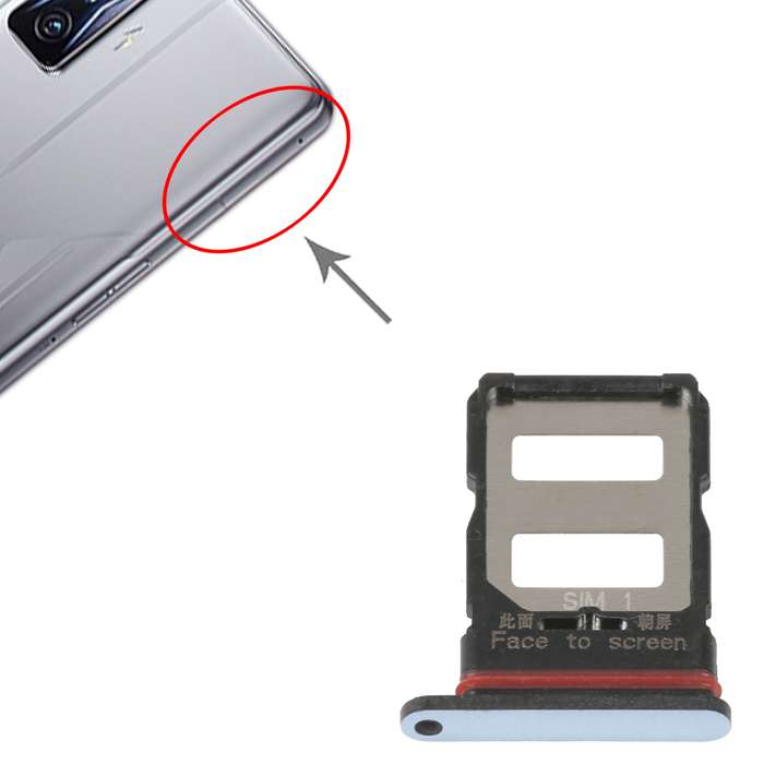 For Xiaomi Redmi K50/K50 Pro SIM Card Tray + SIM Card Tray (Silver)