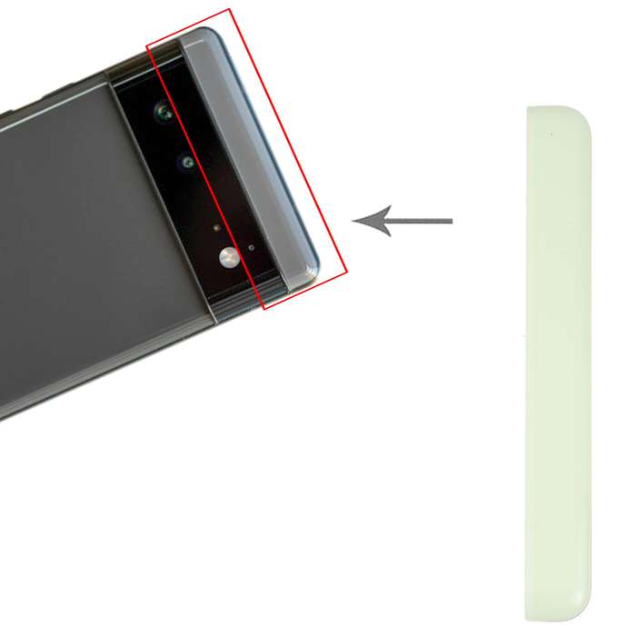 Front Upper Top Back Cover for Google Pixel 6 (Green)