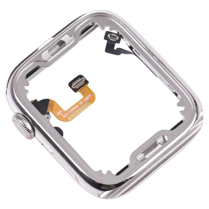 For Apple Watch Series 6 44mm Stainless Steel Middle Frame Bezel Plate with Loudspeaker / Power / Ro