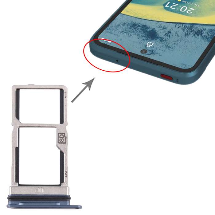 For Nokia XR20 Original SIM Card Tray + SIM / Micro SD Card Tray (Blue)