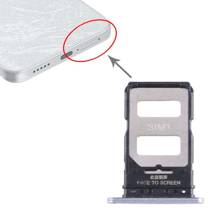 For Xiaomi Note 13 Pro+ SIM Card Tray + SIM Card Tray (Black)