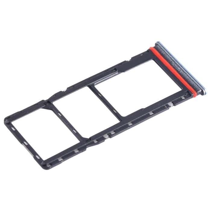 For Infinix Hot 11 Play SIM Card Tray + SIM Card Tray + Micro SD Card Tray (Blue)