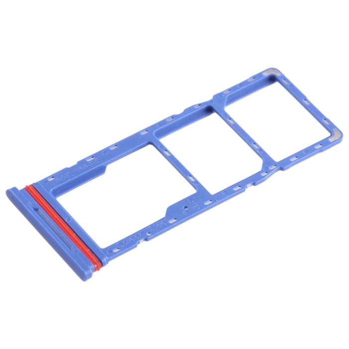 For Infinix Smart 6 HD X6512 SIM Card Tray + SIM Card Tray + Micro SD Card Tray (Dark Blue)