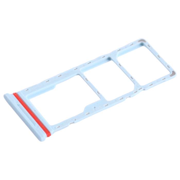 For Infinix Smart 6 HD X6512 SIM Card Tray + SIM Card Tray + Micro SD Card Tray (Dark Blue)