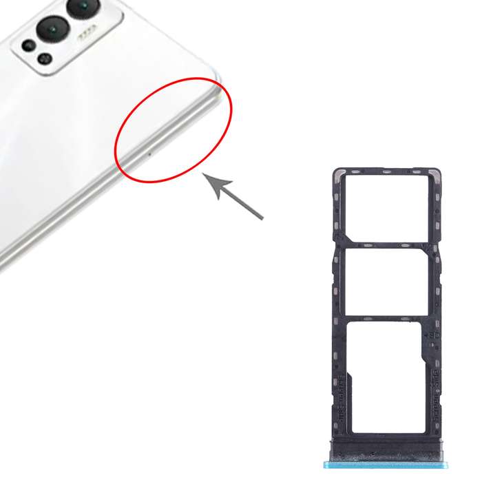 For Infinix Hot 12 X6817 SIM Card Tray + SIM Card Tray + Micro SD Card Tray (Silver)