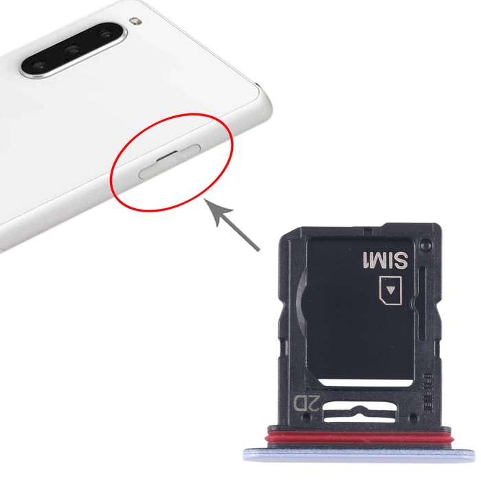 For Sony Xperia 10 V Original SIM Card Tray + SIM / Micro SD Card Tray (White)