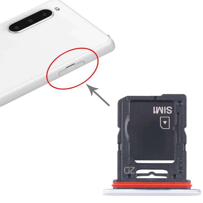 For Sony Xperia 10 V Original SIM Card Tray + SIM / Micro SD Card Tray (White)
