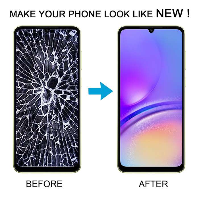 For Samsung Galaxy A05 SM-A055F Original LCD Screen Digitizer Full Assembly with Frame (Black)