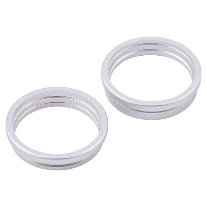 For iPhone 16 Plus 2pcs/set Rear Camera Glass Lens Metal Outside Protector Hoop Ring (Blue)