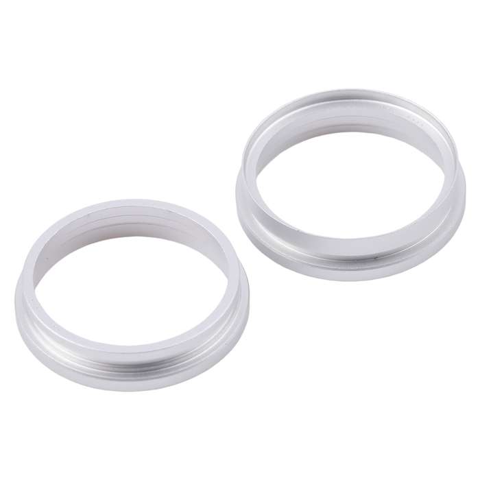 For iPhone 16 Plus 2pcs/set Rear Camera Glass Lens Metal Outside Protector Hoop Ring (Blue)