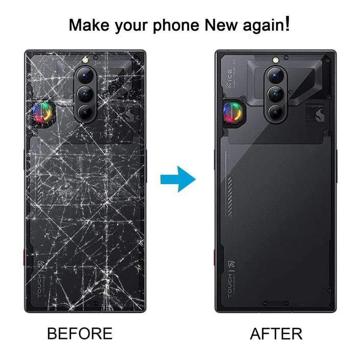 For ZTE nubia Red Magic 8S Pro NX729J Glass Battery Back Cover (Transparent)