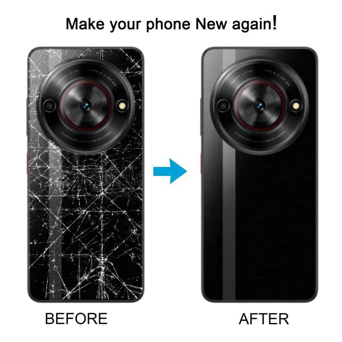 For ZTE nubia Focus Glass Battery Back Cover with Middle Frame / Camera Lens Cover(Black)