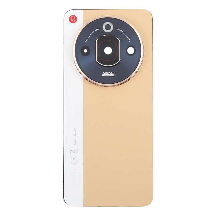 For ZTE nubia Focus Pro Z2351N Leather Battery Back Cover with Middle Frame / Camera Lens Cover(Gold