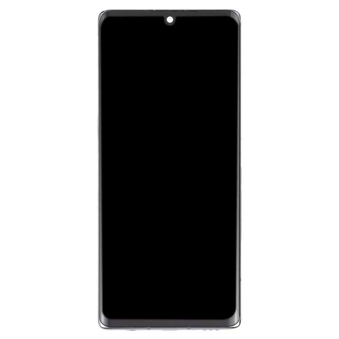 For LG Velvet 5G US Version Original LCD Screen Digitizer Full Assembly with Frame (Silver)