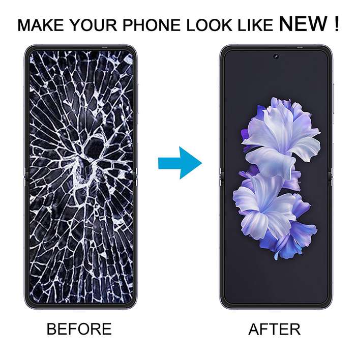 For Tecno Phantom V Flip AD11 Original Foldable LTPO AMOLED Material LCD Screen with Digitizer Full