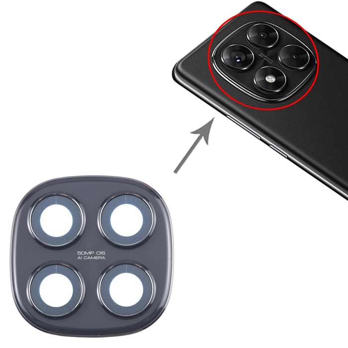 For Xiaomi Redmi Note 14 Pro 5G Original Rear Camera Lens Cover (Black)