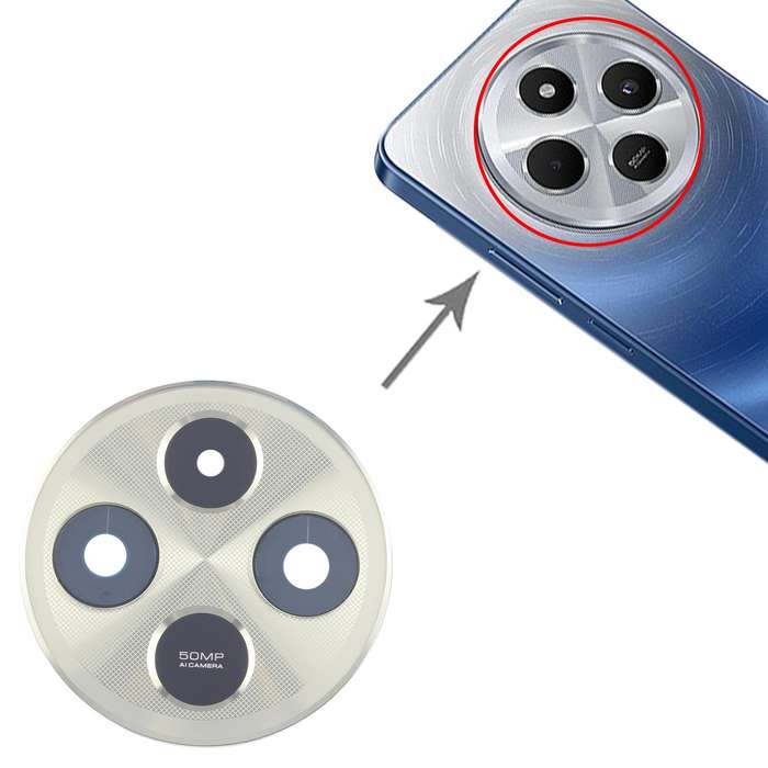 For Xiaomi Redmi 14C 4G Original Rear Camera Lens Cover (Silver)