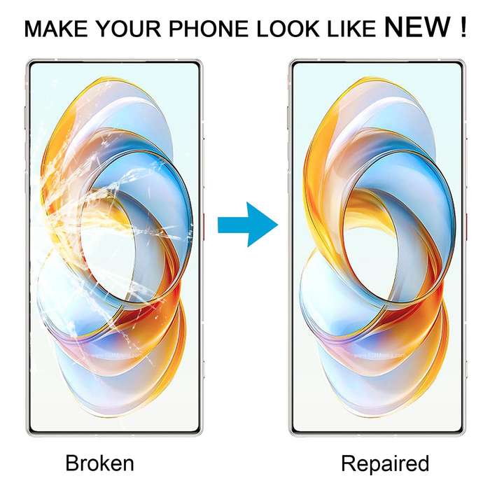 For ZTE Nubia Red Magic 10 Pro+ Front Screen Outer Glass Lens with OCA Optically Clear Adhesive (Bla