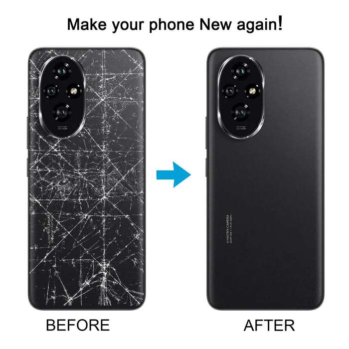 For Honor 200 Pro OEM Battery Back Cover with Camera Lens Cover(Black)