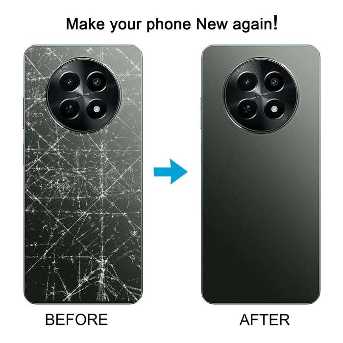 For Realme 12+ 5G India Original Back Cover with Camera Lens Cover(Green)
