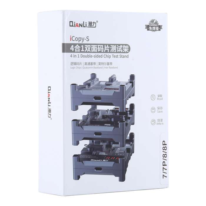 Qianli iCopy-S Double Sided Chip Test Stand 4 in1 Logic Baseband EEPROM Chip Non-removal For iPhone