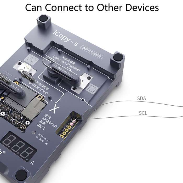 Qianli iCopy-S Double Sided Chip Test Stand 4 in1 Logic Baseband EEPROM Chip Non-removal For iPhone
