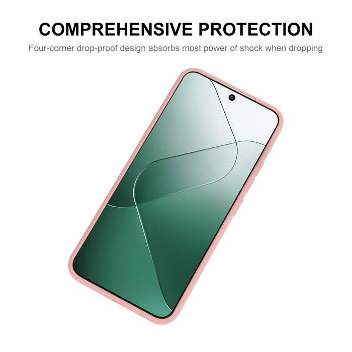 For Xiaomi 14 ENKAY Hat-Prince Liquid Silicone Shockproof Soft Phone Case(Beige)