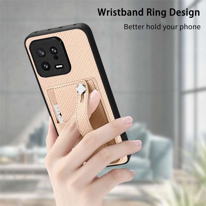 For Redmi Note 9S Wristband Kickstand Card Wallet Back Phone Case with Tool Knife(Black)