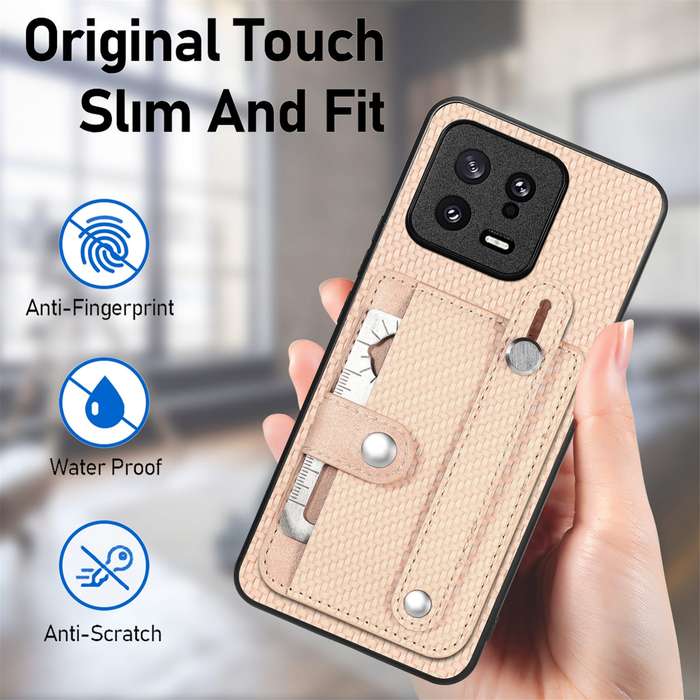 For Redmi Note 9S Wristband Kickstand Card Wallet Back Phone Case with Tool Knife(Black)