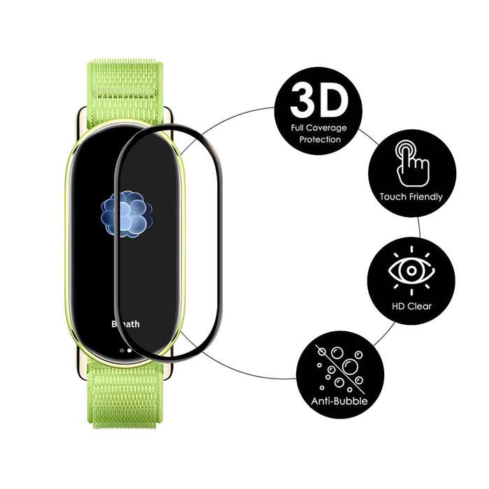 For Xiaomi Smart Band 10 10pcs ENKAY ENKAY 3D Full Coverage Soft PC Edge PMMA HD Screen Film
