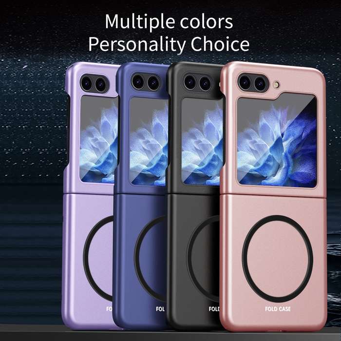 For Samsung Galaxy Z Flip6 5G Skin Feel Magnetic Shockproof Protective Phone Case(Purple)