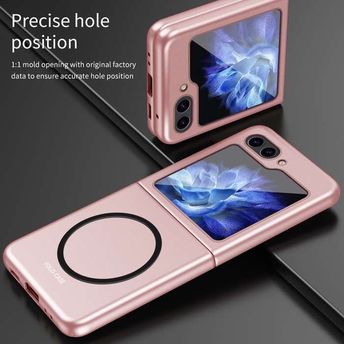 For Samsung Galaxy Z Flip6 5G Skin Feel Magnetic Shockproof Protective Phone Case(Purple)