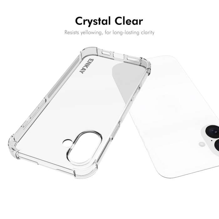 For iPhone 16 ENKAY Hat-Prince Transparent TPU Shockproof Phone Case