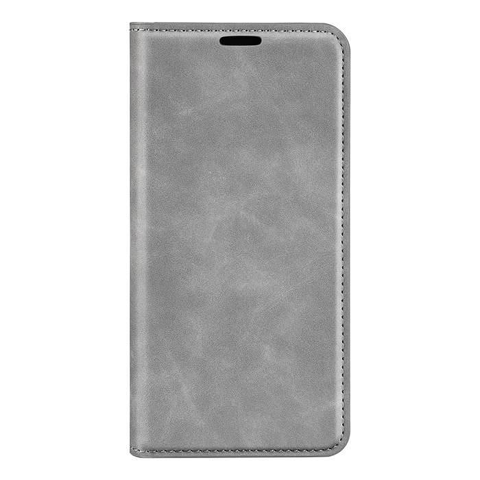 For Samsung Galaxy M15 5G Retro-skin Magnetic Suction Leather Phone Case(Grey)