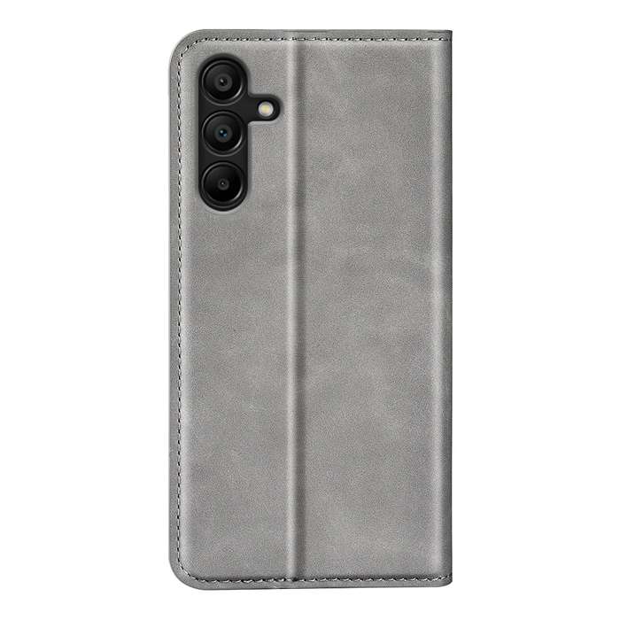 For Samsung Galaxy M15 5G Retro-skin Magnetic Suction Leather Phone Case(Grey)