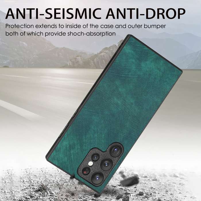 For Samsung Galaxy S24+ 5G Vintage Leather PC Back Cover Phone Case(Green)
