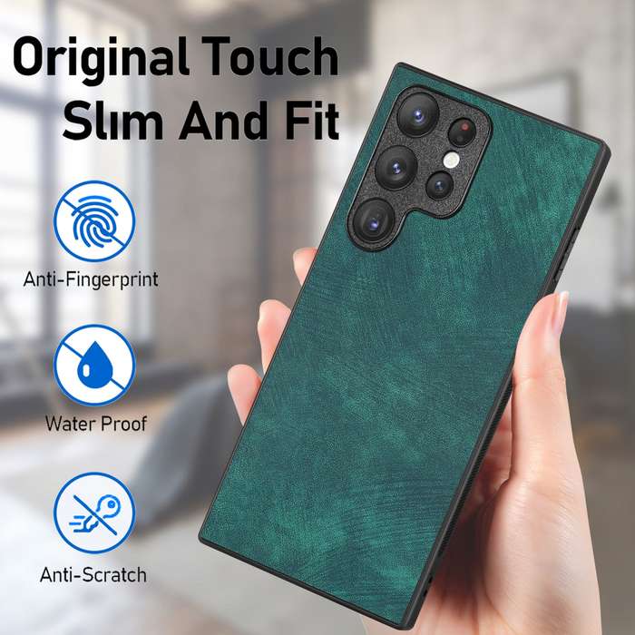 For Samsung Galaxy S24+ 5G Vintage Leather PC Back Cover Phone Case(Green)